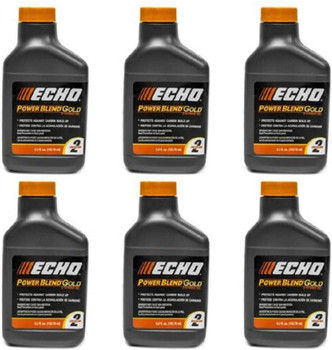 6 Pack of Echo PowerBlend Gold 2-Stroke Engine Oil 5.2 oz Bottle 50:1 Mix for 2 Gallons 6450002S-6PK