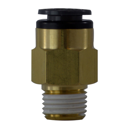 Midland Industries 680406C D.O.T. Push-to-Connect Male Connector, Composite, 1/4 in. PTC x 3/8 in. MNPT