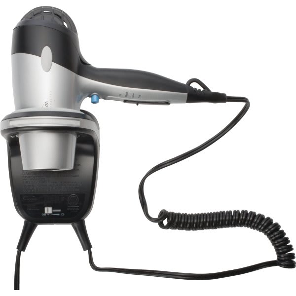 Sunbeam Mid Size Wall Mount 1200-1500 Watt Hair Dryer Black With Night Light