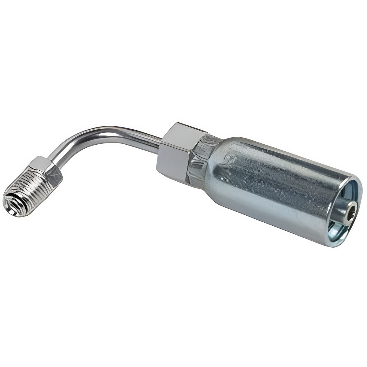 1/4 INCH HOSE X 3/8 INCH - 24 INVERTED SAE 45 MALE ELBOW - 90 SWIVEL, WHILE SUPPLIES LAST