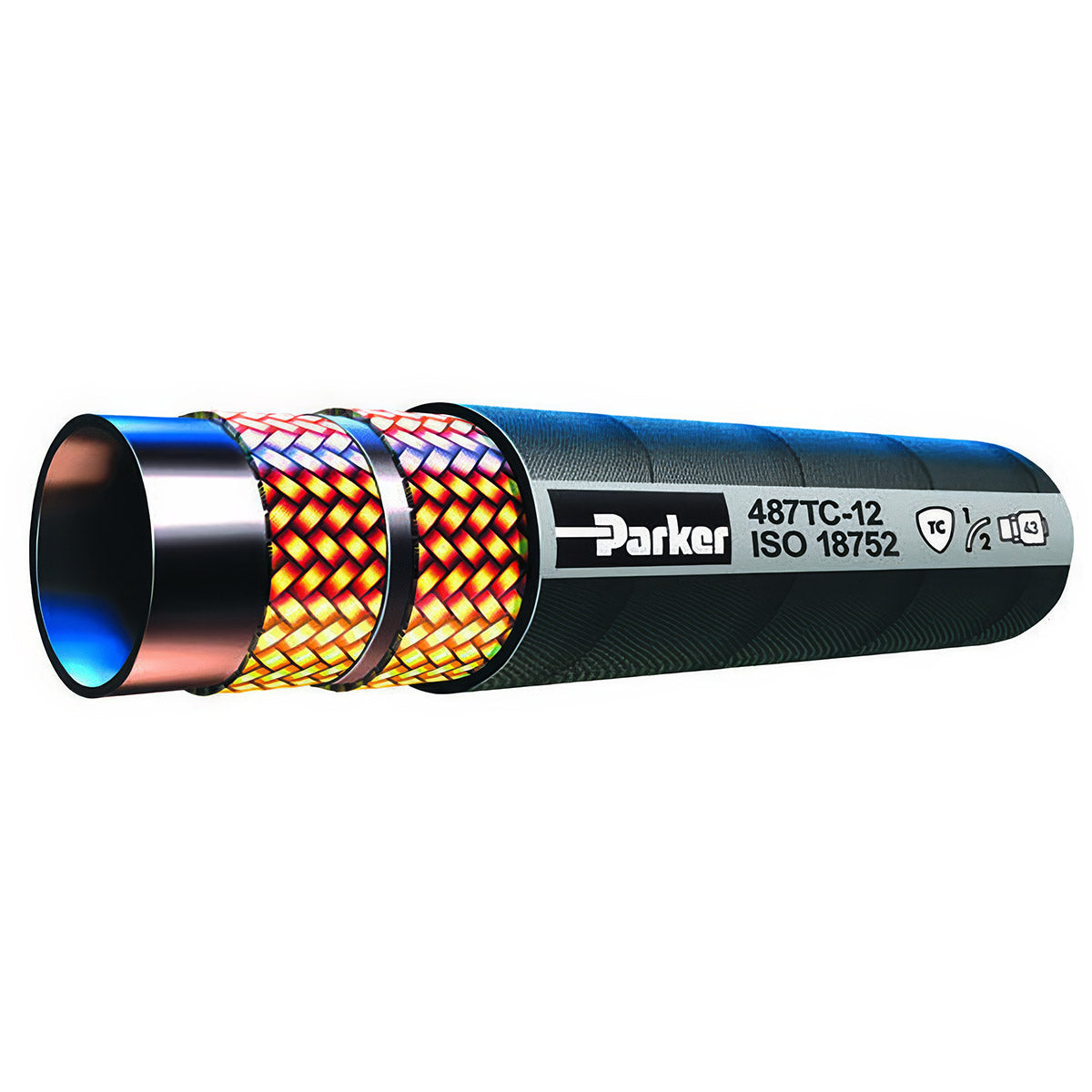 5/8 INCH X 300 FEET PARKER GLOBAL CORE 487 ISO 18752 HYDRAULIC HOSE - TUFF COVER
