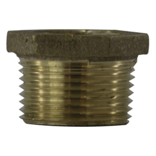 Midland Industries AMC 738110-0804 Lead Free Bronze Reducer Hex Bushing, 1/2 in. MPT x 1/4 in. FPT