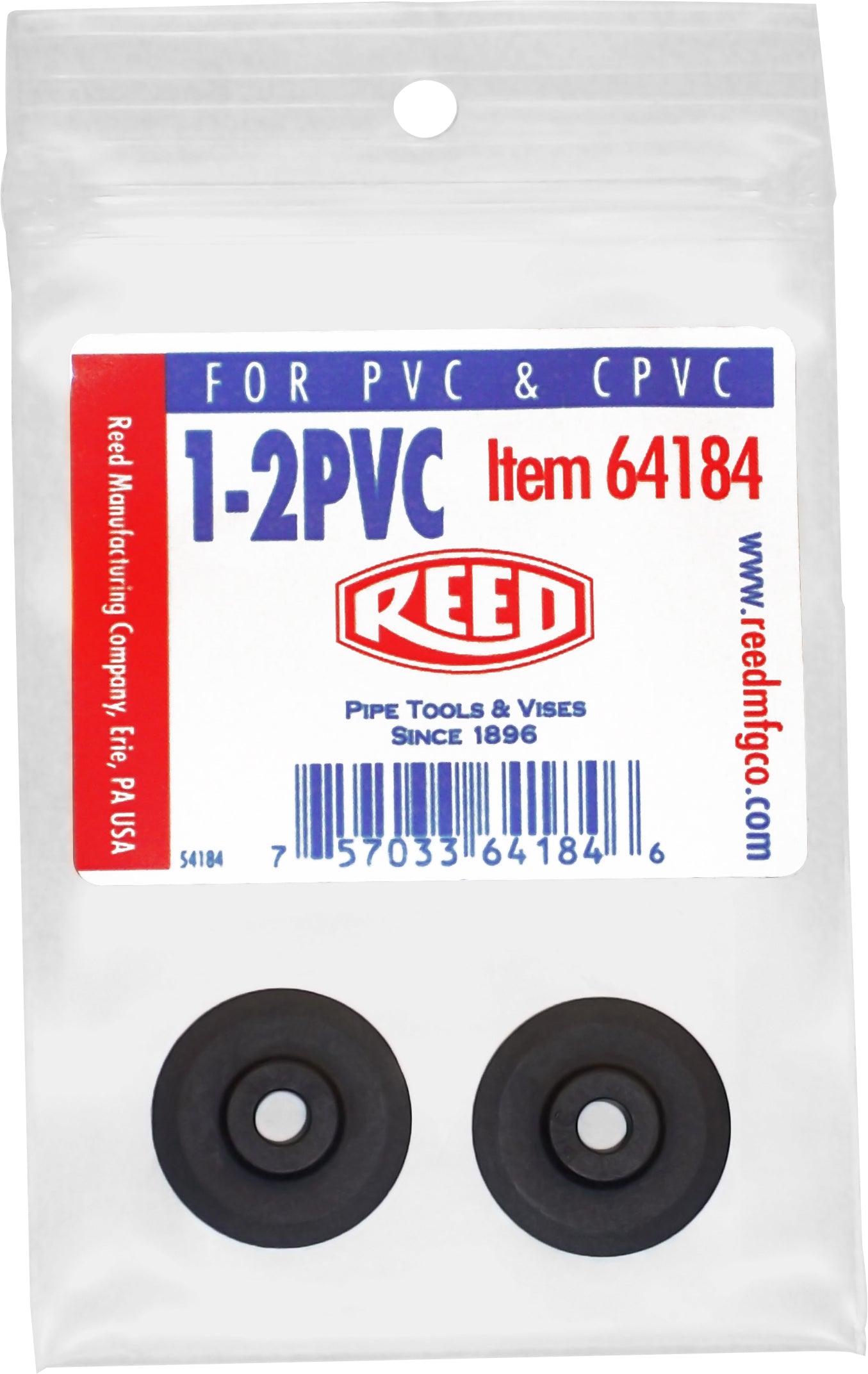 REED 2PK-1-2PVC Cutter Wheels for Tubing Cutters, 2-Pack