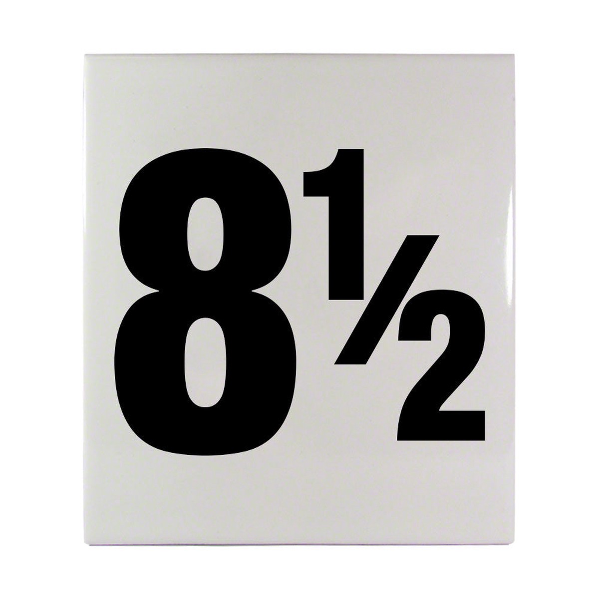 8 1/2 Ceramic Smooth Tile Depth Marker 6 Inch x 6 Inch with 4 Inch Lettering