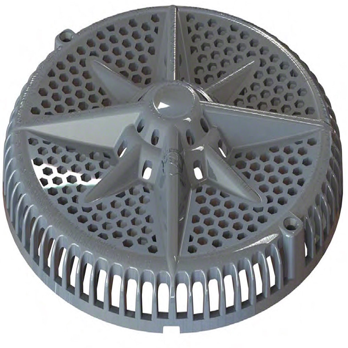 8 Inch StarGuard Main Drain Cover With Long Ring - Gray (2 Pack)