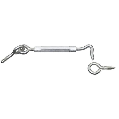 Turnbuckle Gate Hook, Zinc Plated, 3/8" x 11"