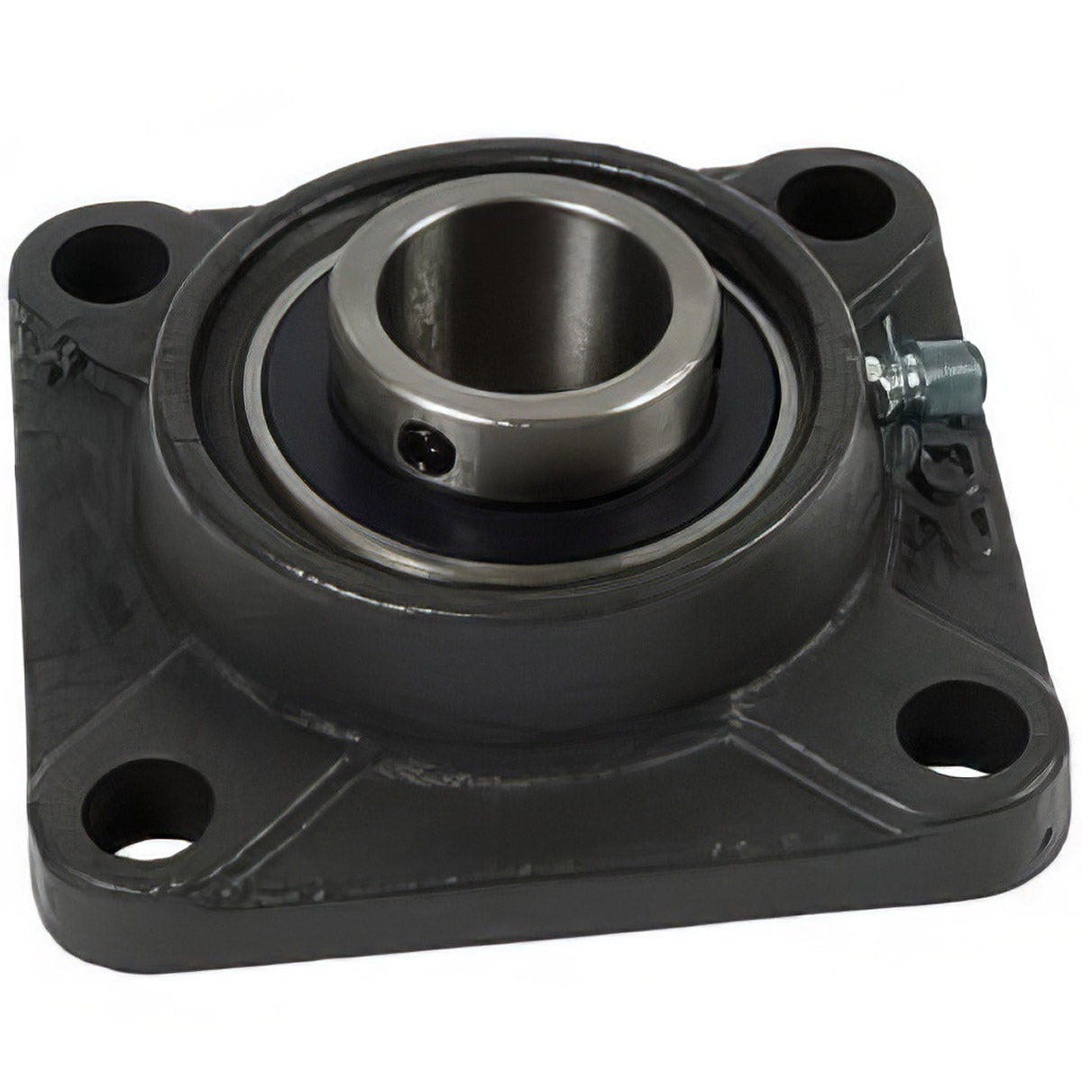 4 HOLE CAST IRON FLANGE WITH 1-3/4" BEARING - SET SCREW LOCK