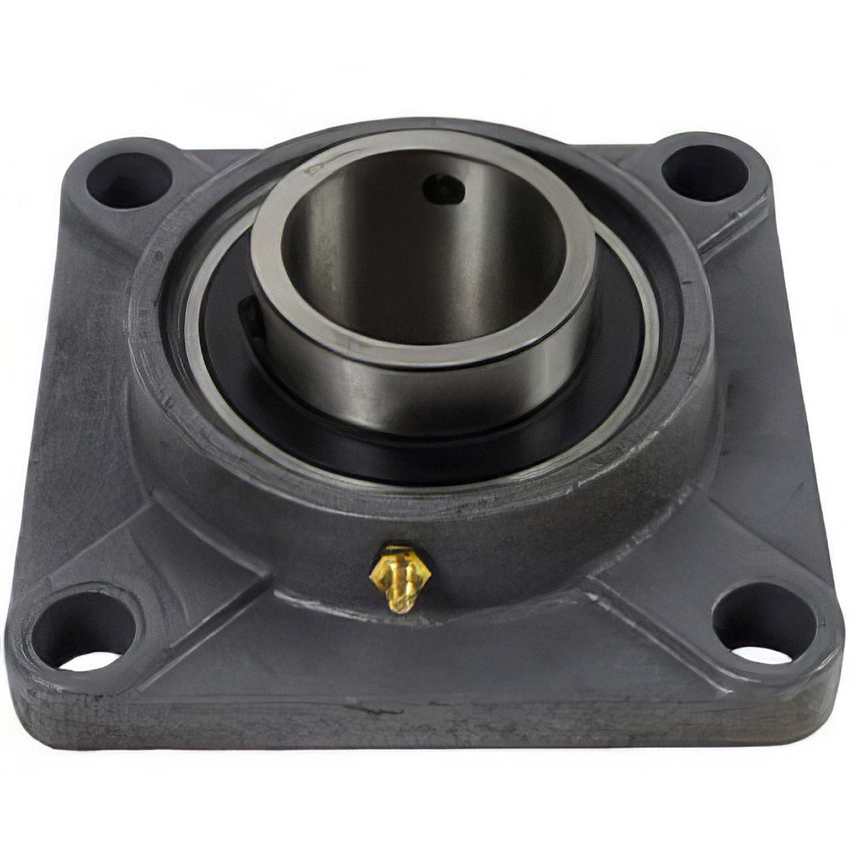 4 HOLE CAST IRON FLANGE WITH 2-3/16" BEARING - SET SCREW LOCK