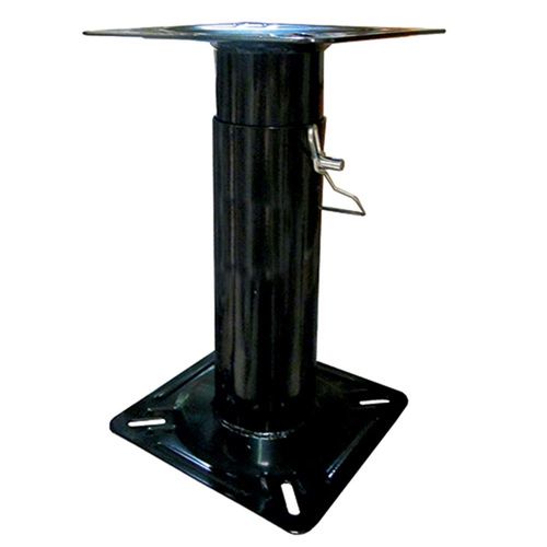Adjustable Boat Seat Pedestal, 11-1/2 to 17-1/2 In., Black