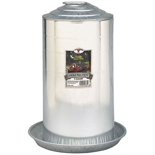 Little Giant 8 Gallon Double Wall Metal Poultry Waterer