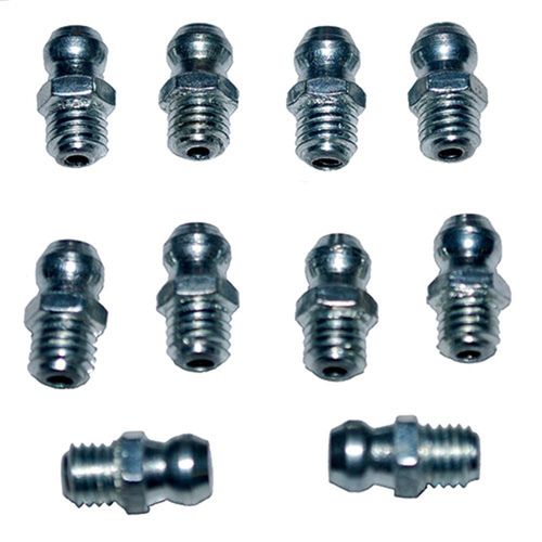 Grease Fittings 1/4 In.- 28 Short Straight (10 Pk)