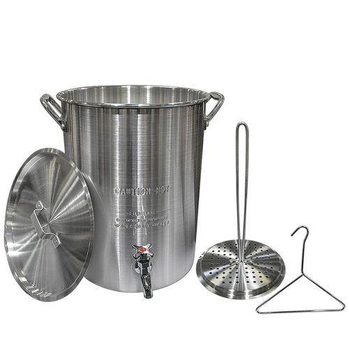 Carolina Cooker 30 Qt. Aluminum Fry Pot / Stock Pot with Lid / Spigot
