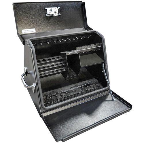 Black Steel Toolbox, 23 In.