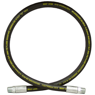 3/8" x 108" 3/8" NPTM x 3/8" NPTM SAE 100R17 Hydraulic Hose Assembly 3000 PSI NRP Jones