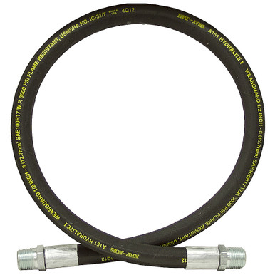 1/2" x 300" 1/2 NPTM x 1/2 NPTM SAE 100R17 Hydraulic Hose Assembly 3000 PSI NRP Jones