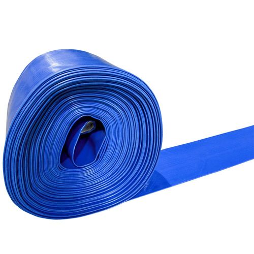 Blue PVC Discharge Lay Flat Hose, 6 In.