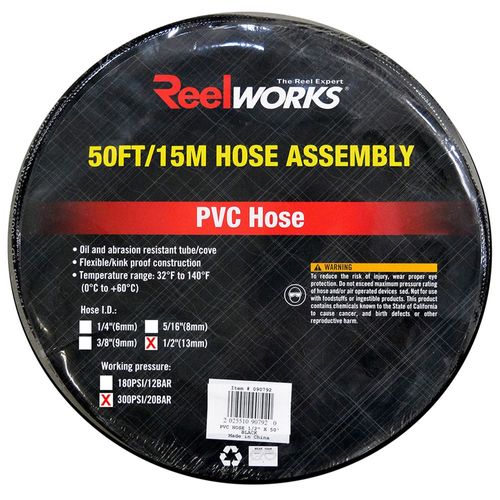 PVC Hose, 1/2 In. x 50 Ft., Black