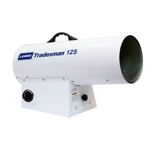 L.B. White Tradesman 125 Forced Air 125,000 BTU Direct Fired LP Open Flame Heater