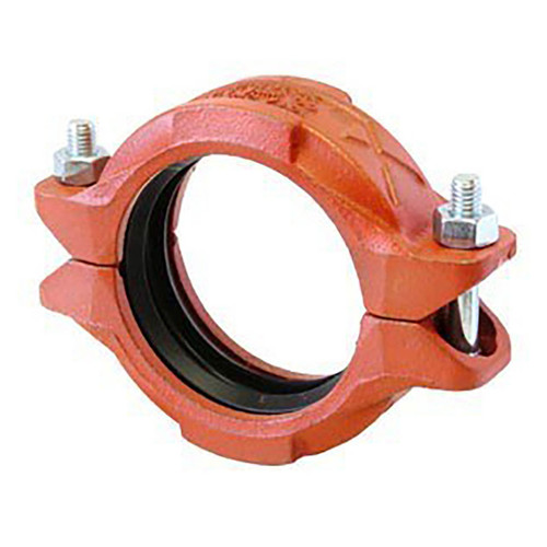 Anvil FIG 7401 Gruvlok Rigidlok Couplings, Nitrile C Style Gasket, Ductile Iron Ptd. Orange