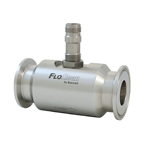 Badger Meter Blancett B16N Series FloClean Tri-Clover End Sanitary Turbine Flow Meter No Hub