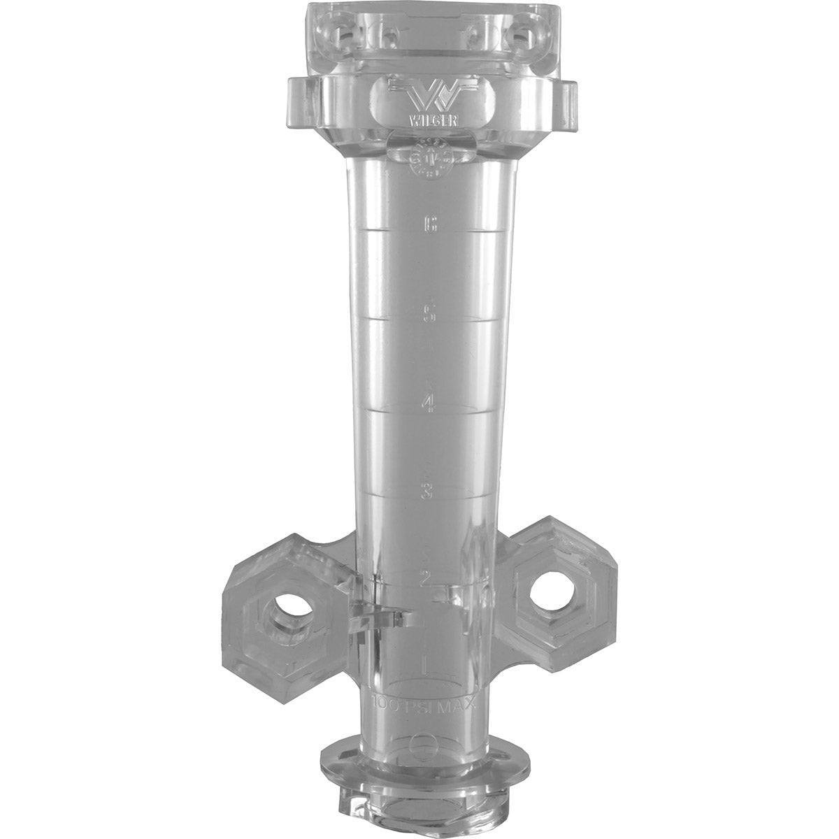 Wilger Isolated Flow Monitor Kit - 4 Column - 3/8" Hose Barb Elbow X 3/8" Hose Barb Inlet