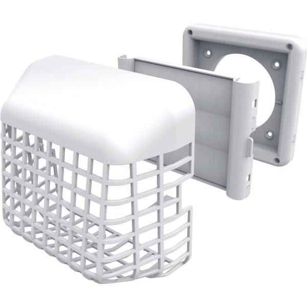 Deflecto 4" Easy Clean Louvered Dryer Vent Cover With Bird Guard Vent Hood