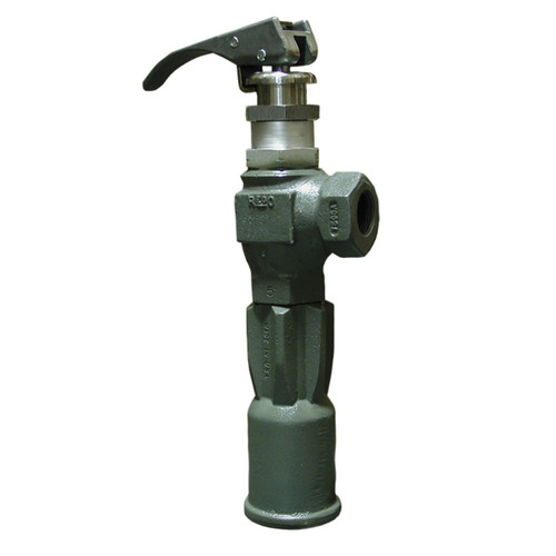 RegO A7793A 3/4 in. FNPT x 1 3/4 in. FACME 16 GPM Quick-Acting Minimum Loss Hose-End Angle Valve w/ Locking Handle