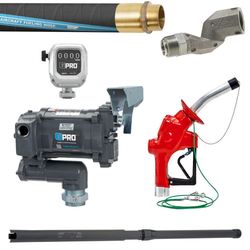GPI GPRO 20 GPM 115V Aviation Fuel Transfer Pump Package w/ Meter