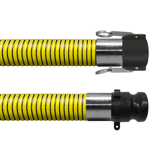 BadgerFlex Yellow 2 in. Marina Pumpout Hose w/ Part C Female Coupler x Part E Male Adapter Ends