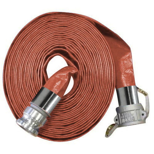 Ponaflex Ponaflat 50 Series 4 in. MSHA Premium Heavy Duty Discharge and Drip Irrigation Layflat Hose Assembly w/ Female Coupler x Male Adapter Ends
