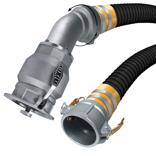 Kanaflex ST 120 VP 4 in. Vapor Recovery Hose Assemblies w/ Part C Female Coupler x 45° Swivel Dixon VR4040CS-ALS45 Ends