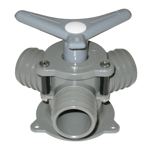 Bosworth YV-095D-B Sea-lect 1 1/2 in. Barbed Easy-Turning Base Mount Y-Valve w/ Acetal Handle