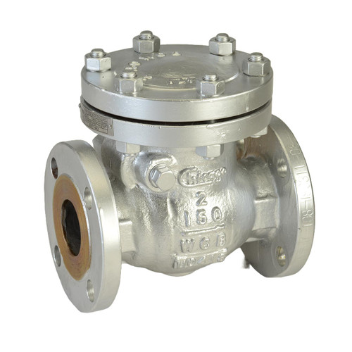 Chicago Valves 41431030 3 in. Forged Steel Swing Check Valve - Flanged, Class 300, 740 PSI