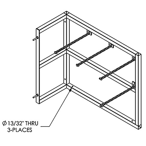 Vestil CYL-FMSR-3-EXT Three Cylinder Barricade Rack Extension