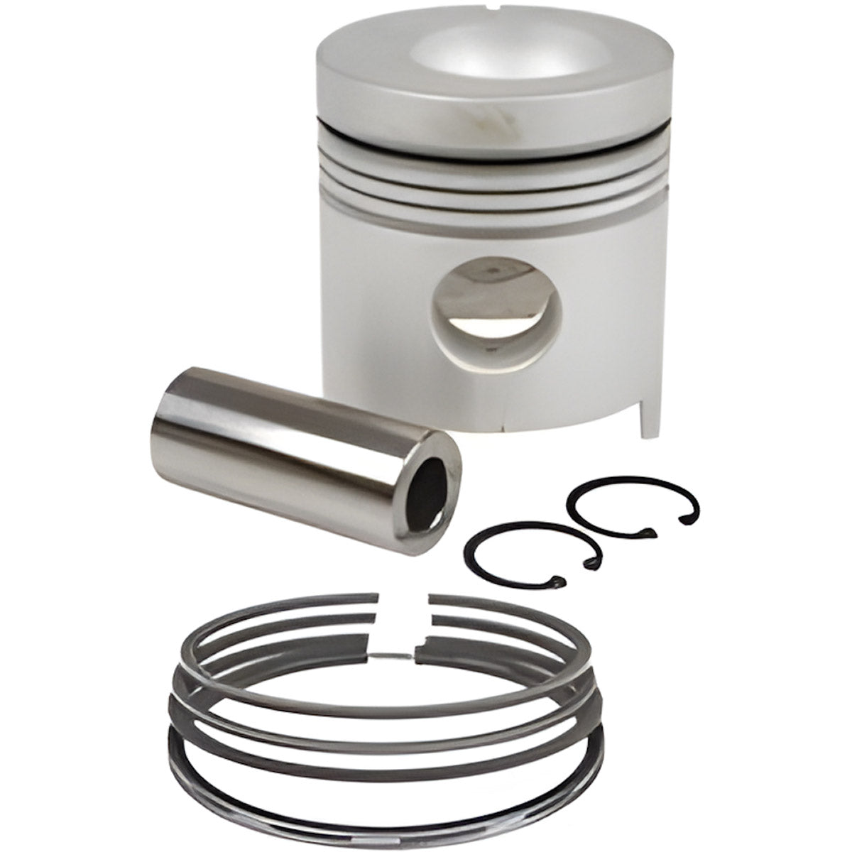 Piston, with Rings, 4.4" Standard Bore