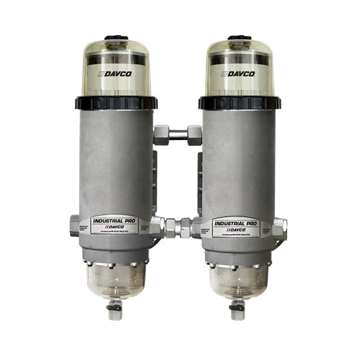 DAVCO Industrial Pro Tall Dual Fuel Filter/Water Separator, 1-1/4 in. NPTF, 1,200 GPH