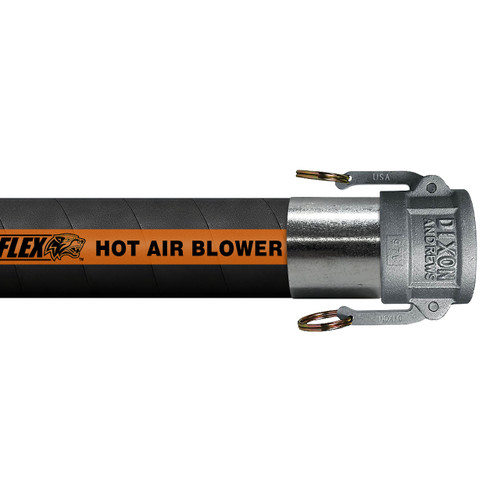 BadgerFlex 3 in. Hot Air Blower Hose Assemblies w/ Female Coupler Ends - Black
