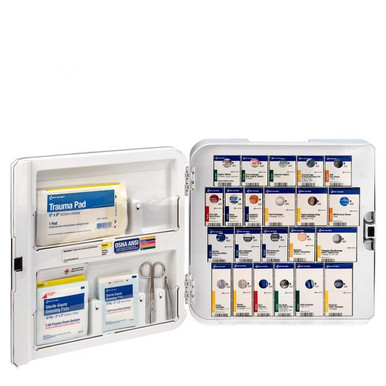 SmartCompliance Complete First Aid Cabinet with Medications, Plastic, ANSI 2021 Class A+ 91092