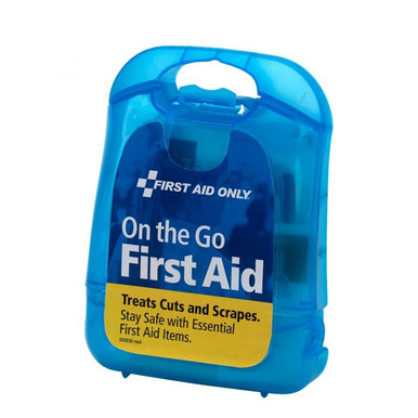 29 Pc Mini Clear Blue Plastic First Aid Kit 91098