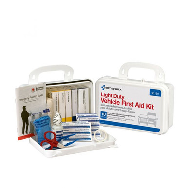 10 Person Light Duty Vehicle First Aid Kit, Plastic 91150