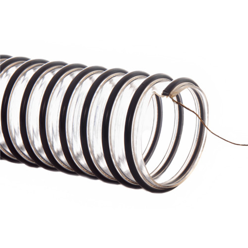 Flex-Tube FlexStat Clear Static Dissipative Polyurethane Duct Hose - 25 ft.