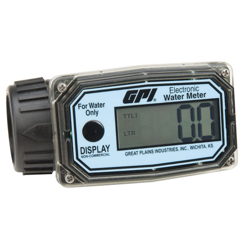 GPI 113255-5 1 in. NPT Electronic Water Meter - Liters
