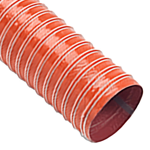 Flexaust Heat-Flex GS-TL Silicone Coated Fiberglass Fume Extraction Hose 2 in. Dia. X 12 ft.
