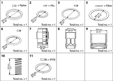148B6164 Danfoss Overhaul kit, SCA 80