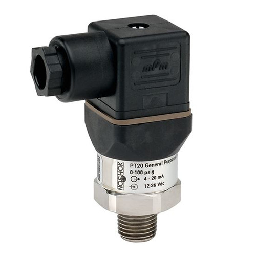 NoShok PT20 Series General Purpose Fixed Range Pressure Transmitter, 1/2 in. NPT