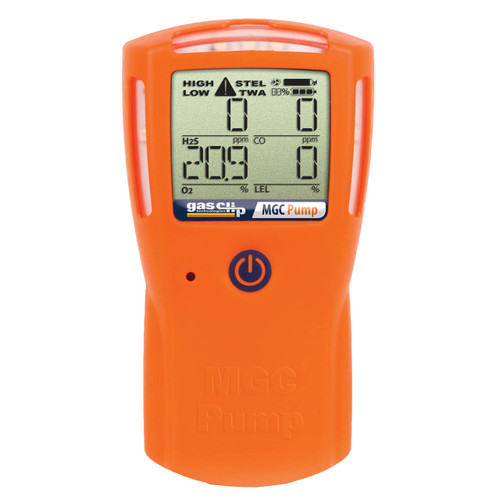 Gas Clip Technologies MGC Pump Detector,4 Gas (H2S, O2, CO & LEL), 52 Hour Run Time