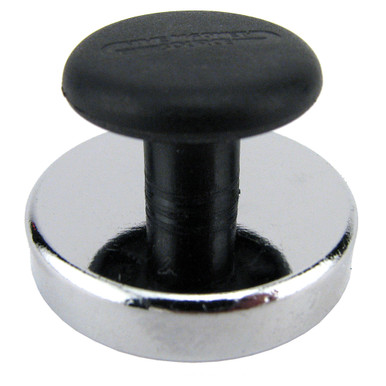 Ceramic Round Base Magnet w/ Knob - 1.5" Dia.¸ 11 lbs. pull 07516