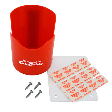Magnetic Cup Caddy Plus, Red - Incl. metal mounting plate 07615