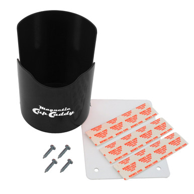 Magnetic Cup Caddy Plus, Black - Incl. metal mounting plate 07616