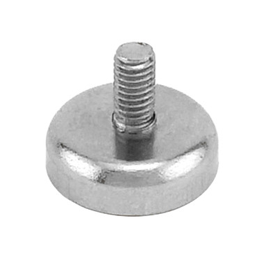 Grade 42 Neodymium Round Base Magnet with Male Thread (2pk) - N42¸ 0.630'' Dia. x 0.20'' Thk.¸ 18 lbs. pull 07633